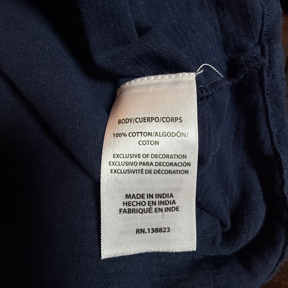 Shyanne Womens Western Pearl Snap Shirt Navy Cotton Long Sleeve Embroidered L - Picture 7 of 11
